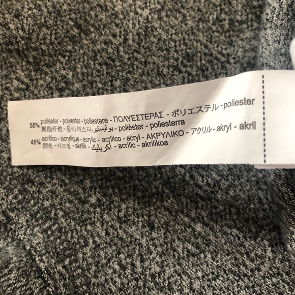 Zara Woman Minimalist Raw Hem Gray Marl 3/4 Sleeves Mini Dress Size M - Picture 12 of 12